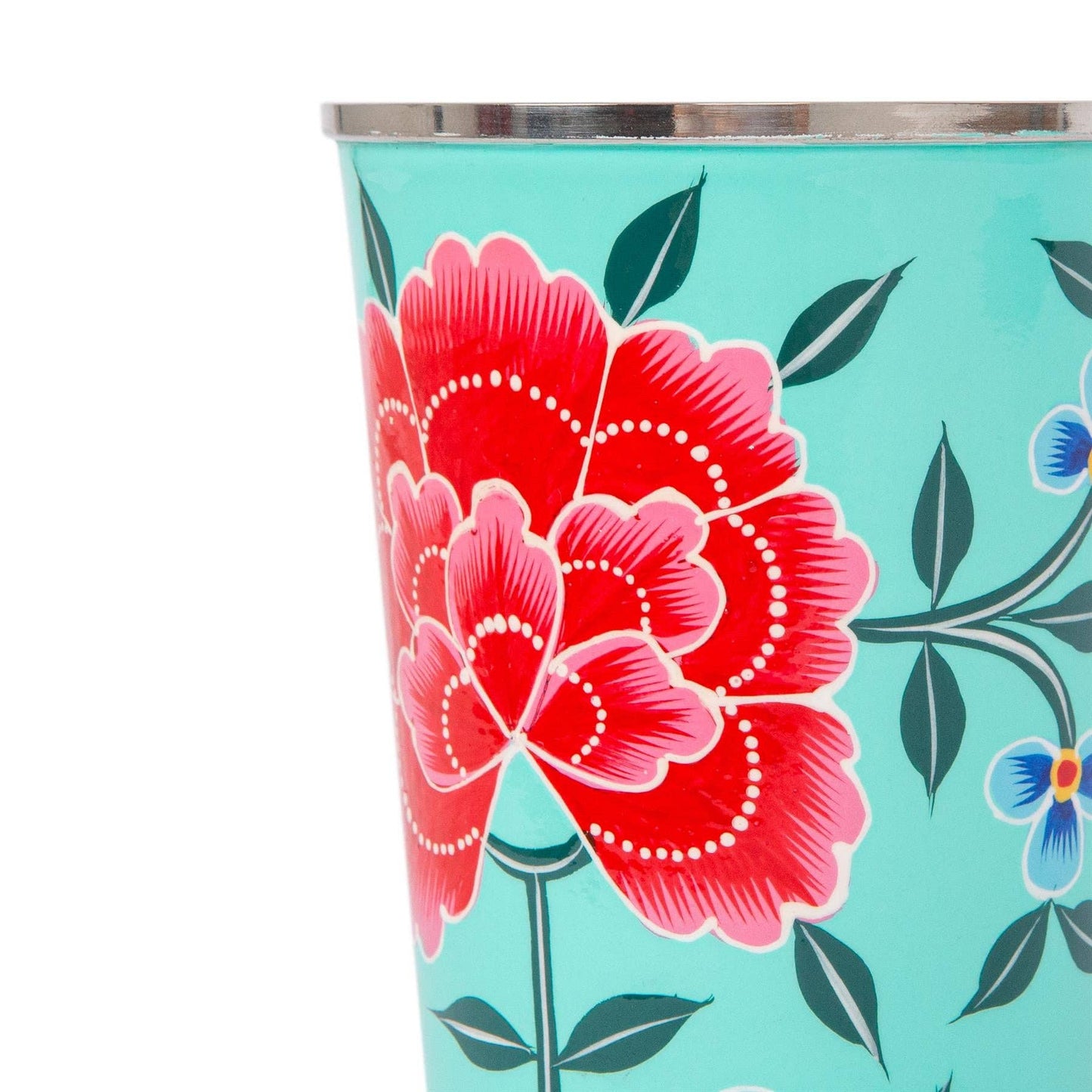 Peony hand-painted beaker