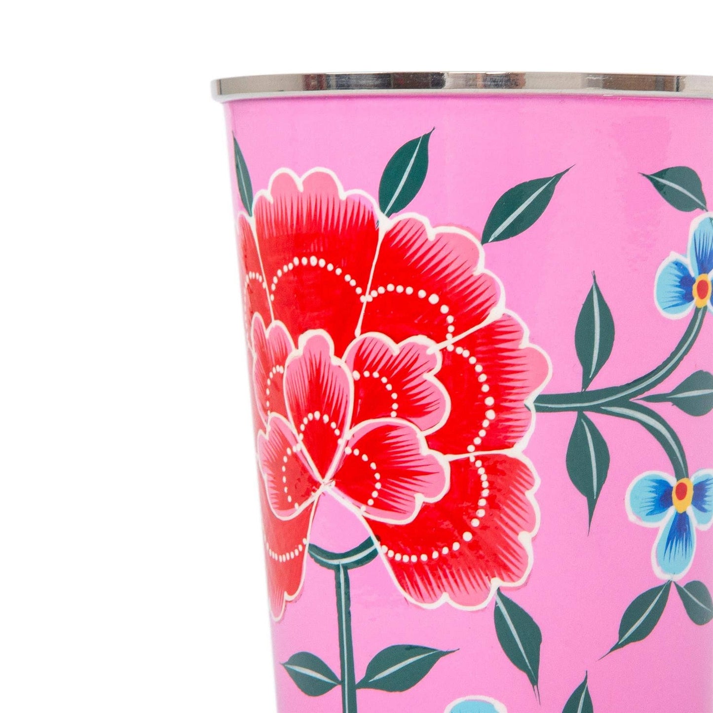 Peony hand-painted beaker