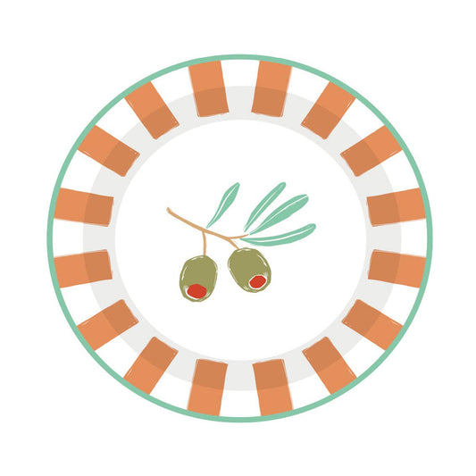 Bon Appetit 20cm olive enamel plate