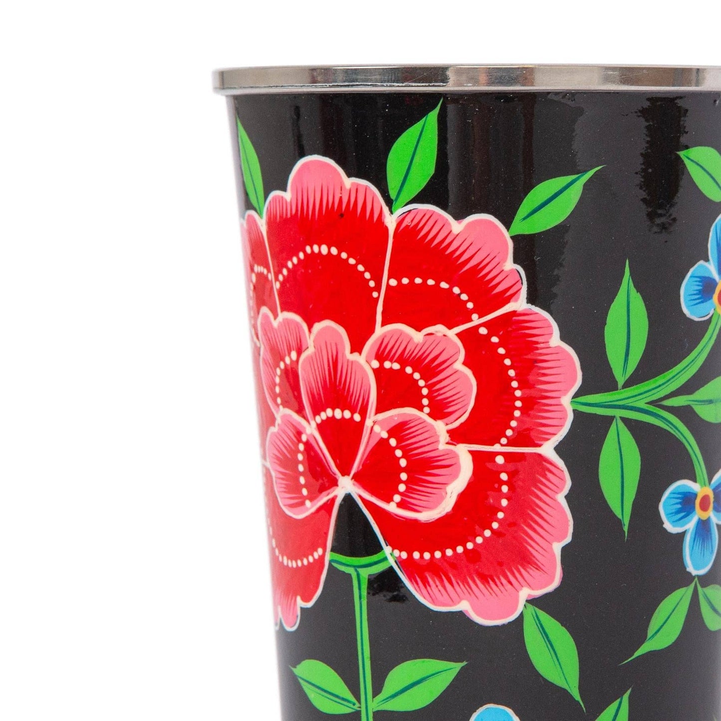 Peony hand-painted beaker