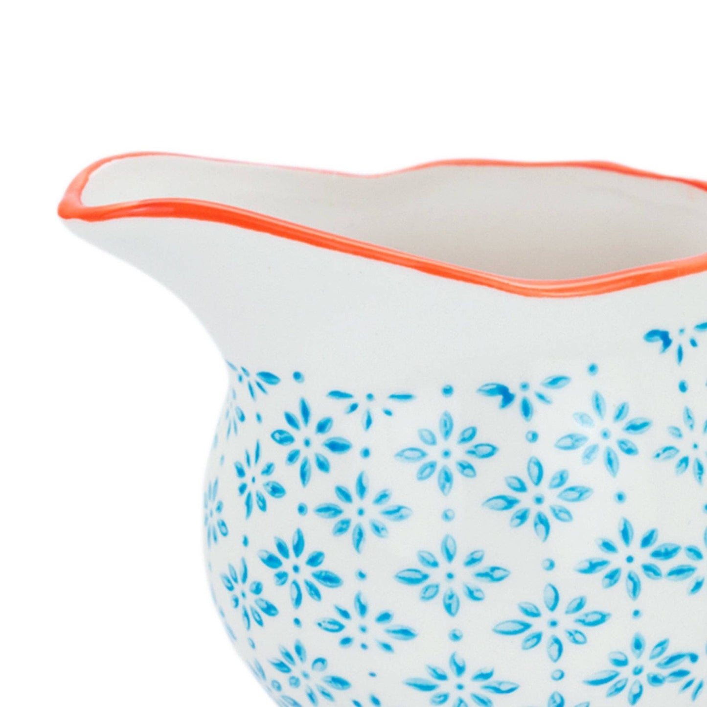 Small jug in blue and orange