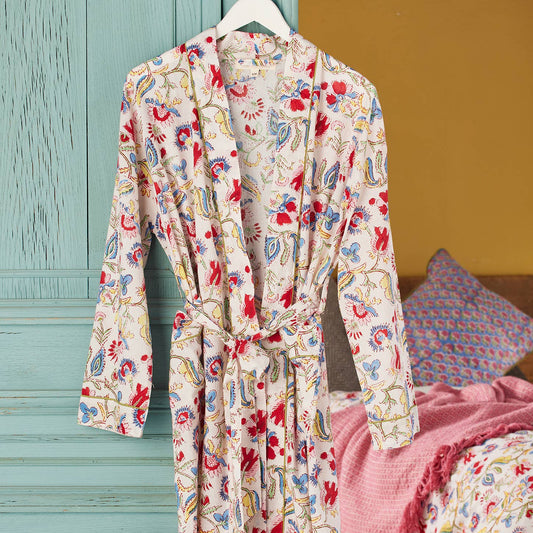 Shvanthi block print dressing gown