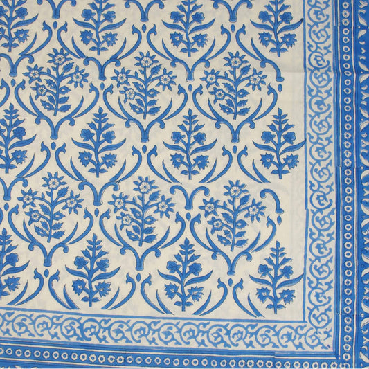 Blue pattern tablecloth