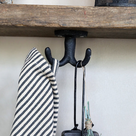 Black double shelf hook