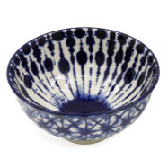 Blue and white 15cm pattern bowl