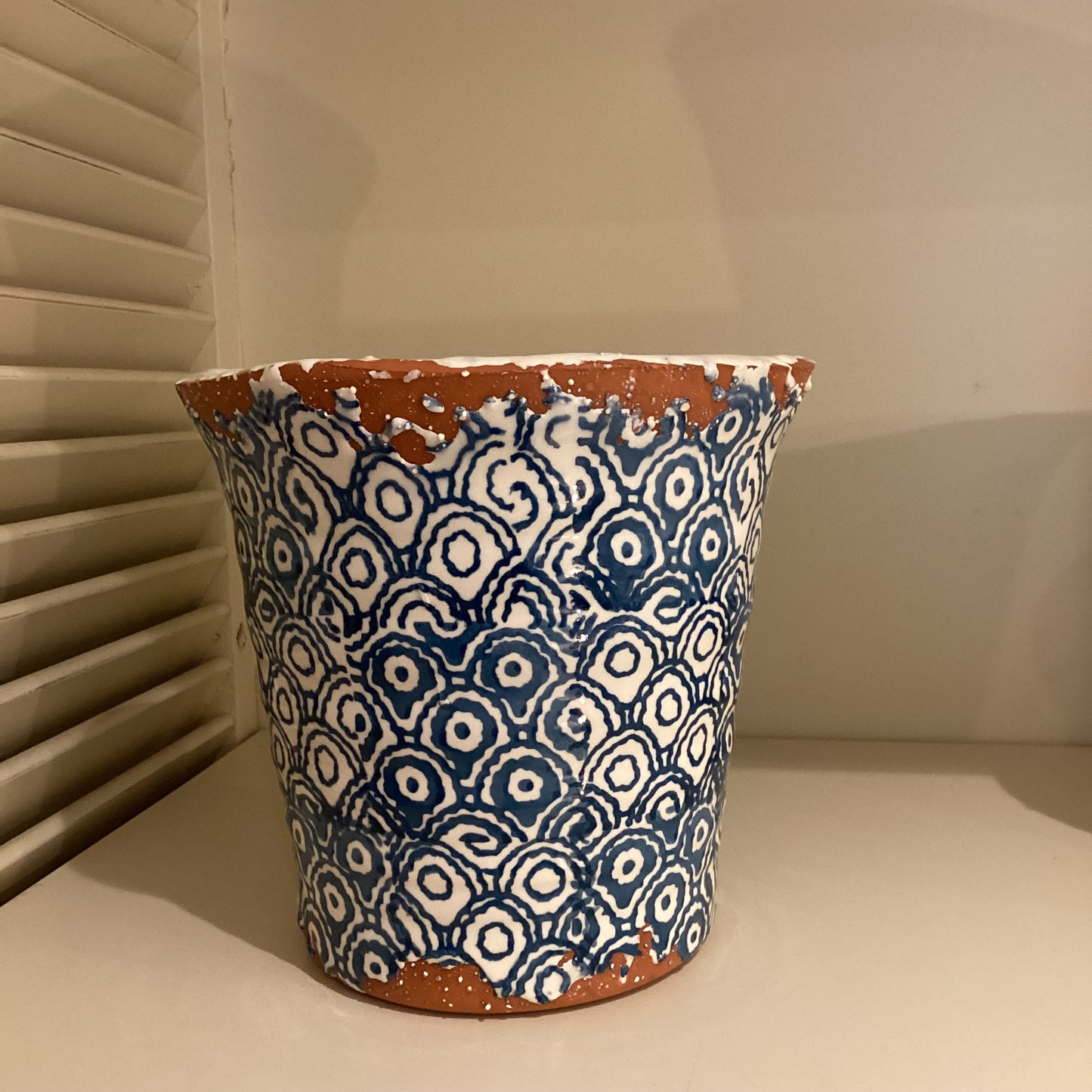 Portuguese tile pattern pot