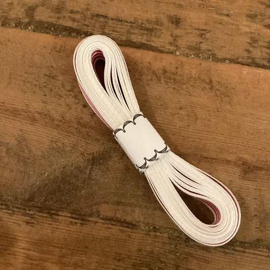 15mm red & white stripe ribbon