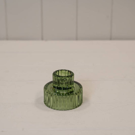 Green two way aandle holder