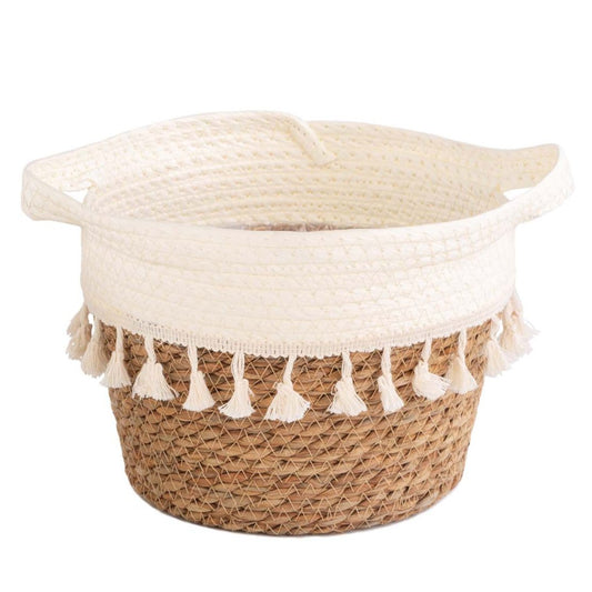 Tassel Storage Baskets - Cream