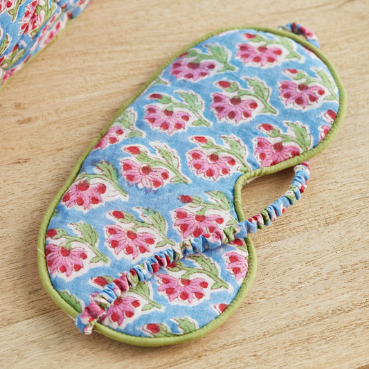 Reversible block print eye mask in Taruni/Shvanthi