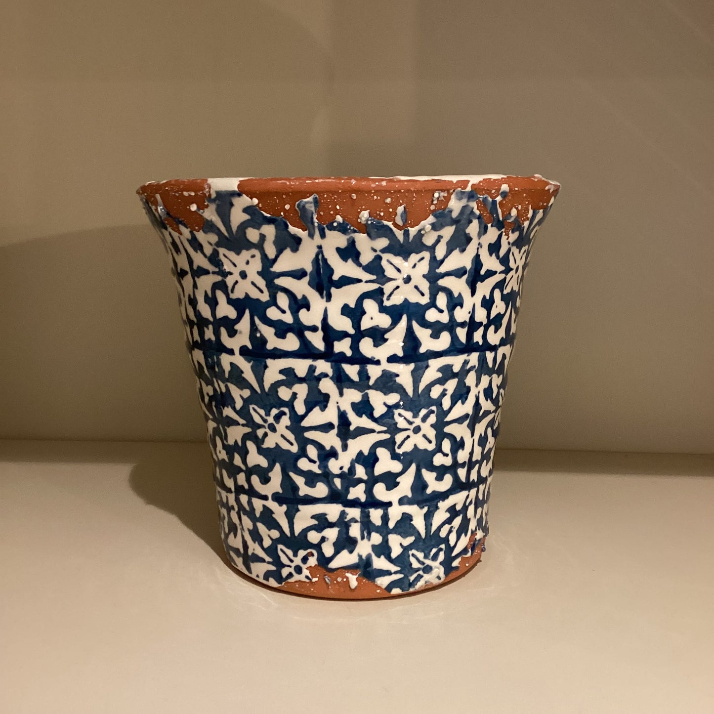 Portuguese tile pattern pot