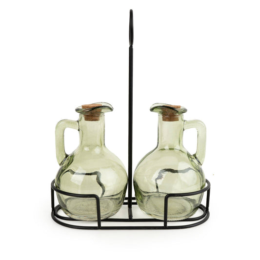 Set of 2 oil & vinegar bottles with corks