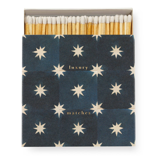 Navy Star Tile square matchbox