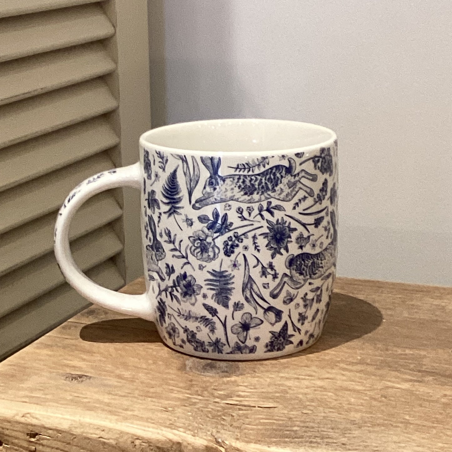 Blue hare mug