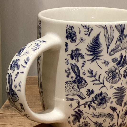 Blue hare mug