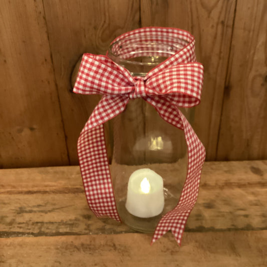 25mm gingham ribbon