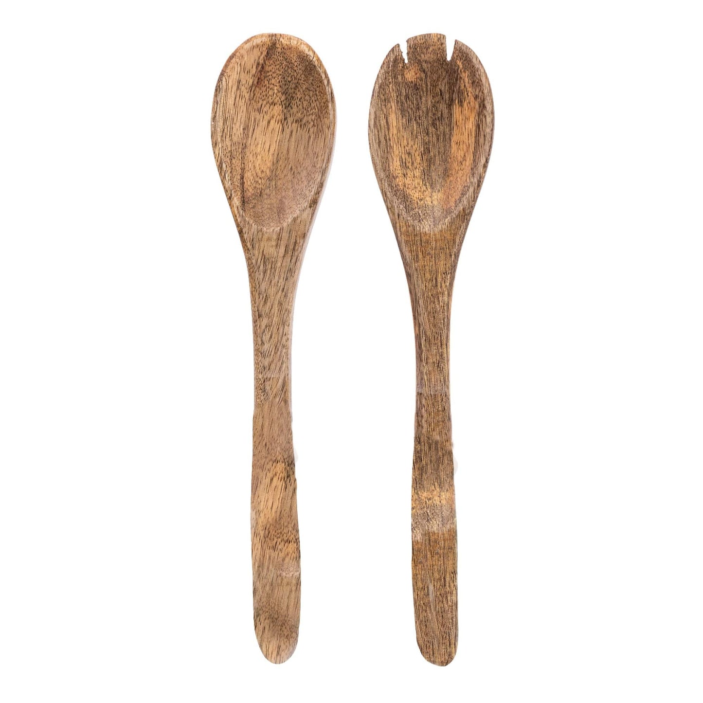 Mango wood salad servers