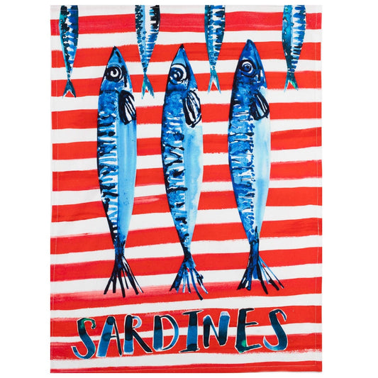 Sardines Tea Towel