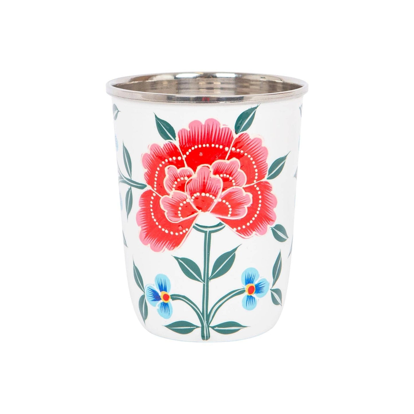 Peony hand-painted beaker
