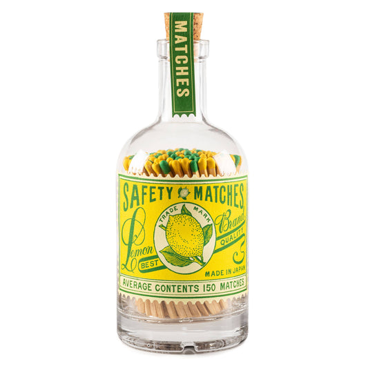Lemon Stamp bottle with matches