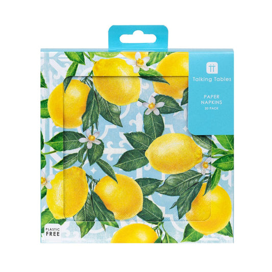 Summer Lemon paper napkins