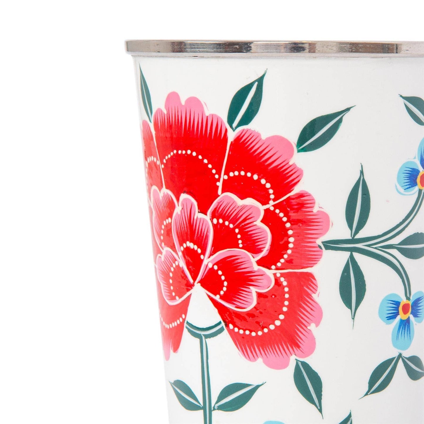 Peony hand-painted beaker