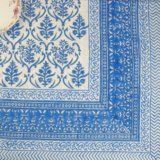 Blue pattern tablecloth