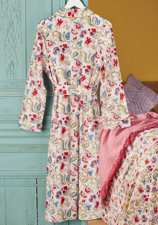 Shvanthi block print dressing gown