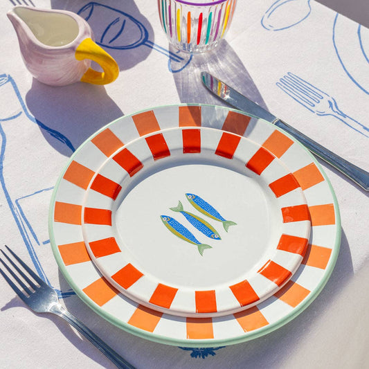 Fish 20cm enamel plate