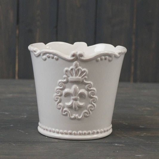 Large Fleur de Lis Pot