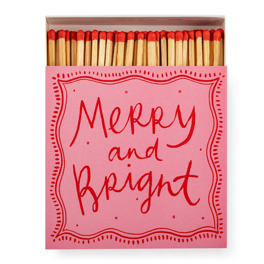 Merry & Bright square matchbox