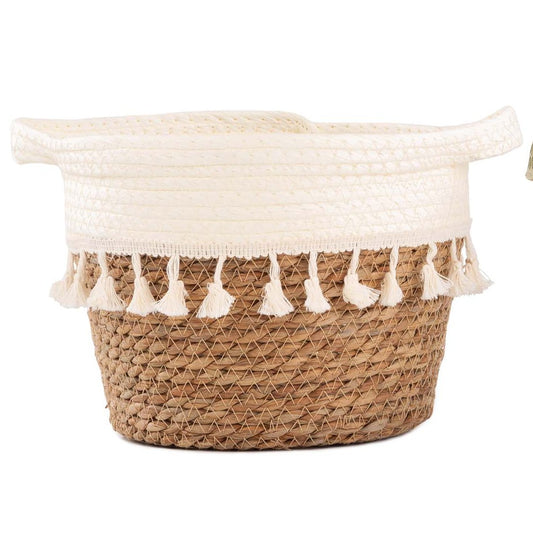 Tassel Storage Baskets - Cream