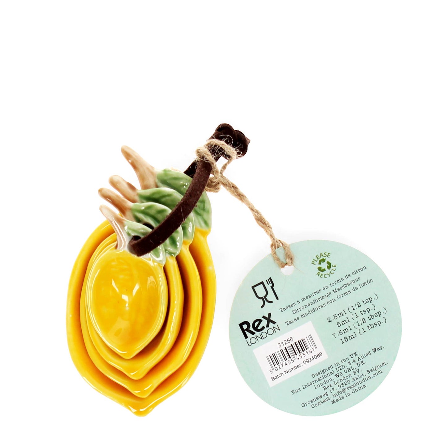 Ceramic lemon measuring spoons