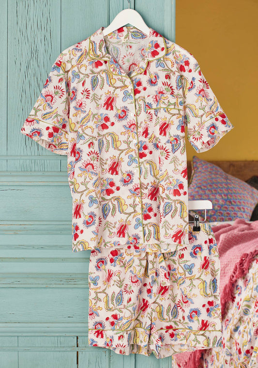 Shvanthi Block Print Short Pyjamas