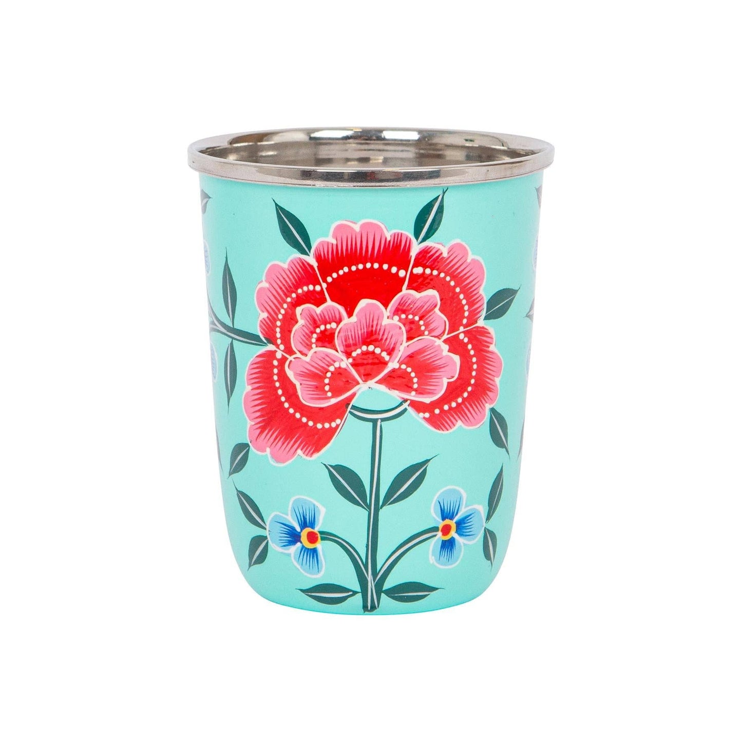 Peony hand-painted beaker
