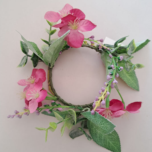 Pink flower hoop