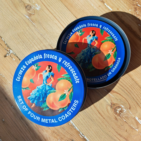 Set of 4 coasters - Cerveza Española