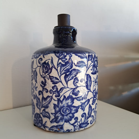Blue Flora candle holder