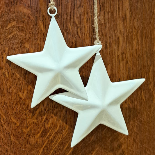 White enamel star