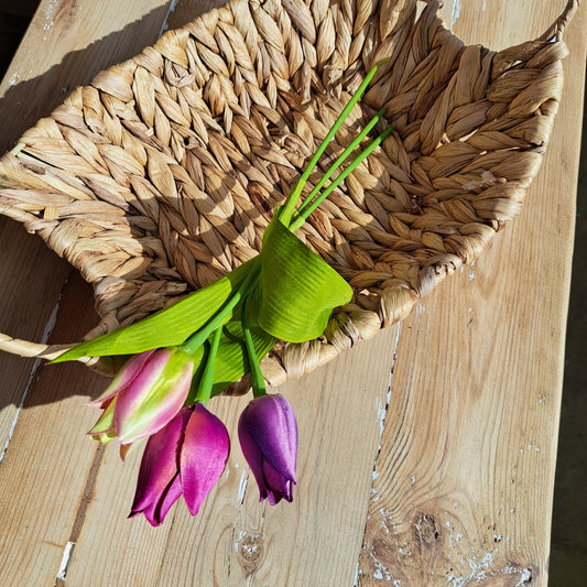 Faux purple/red tulips
