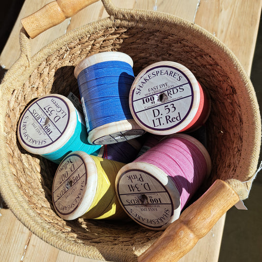 Cotton reel tins with Fudge
