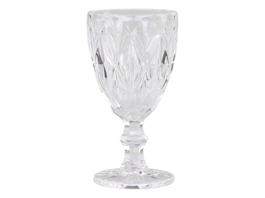 Diamond pattern wine glass