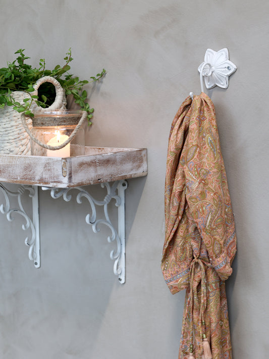 Rustic cream flower hook