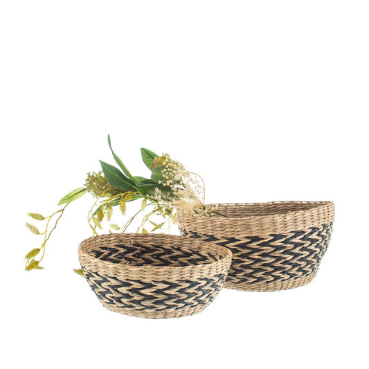 Black chevron pattern basket
