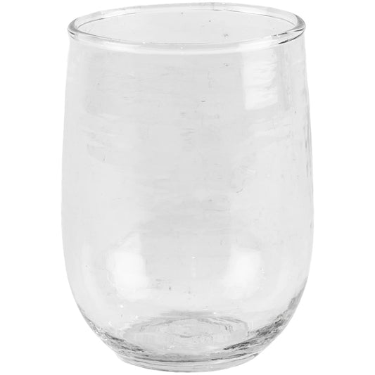 Hammered effect drinking glass